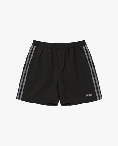  NERDY - Quần short unisex ống rộng lưng thun Seersucker 