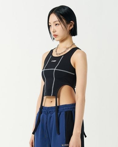  NERDY - Áo croptop nữ sát nách Cut Out 