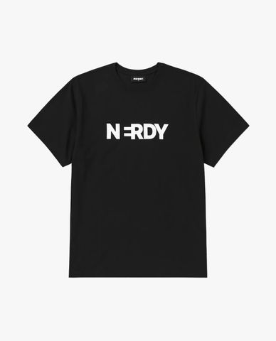  NERDY - Áo thun unisex cổ tròn tay ngắn Blank Big Logo 