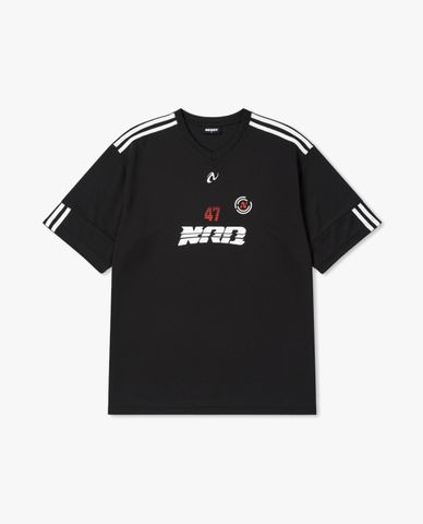  NERDY - Áo thun unisex cổ V tay ngắn Sporty Jersey 