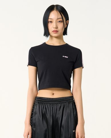  NERDY - Áo croptop nữ cổ tròn tay ngắn Basic NY 