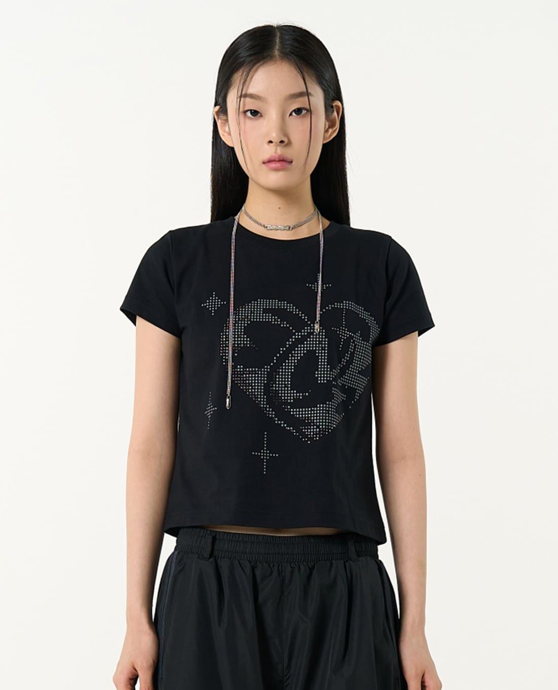 NERDY - Áo thun nữ cổ tròn tay ngắn Sparkling Heart