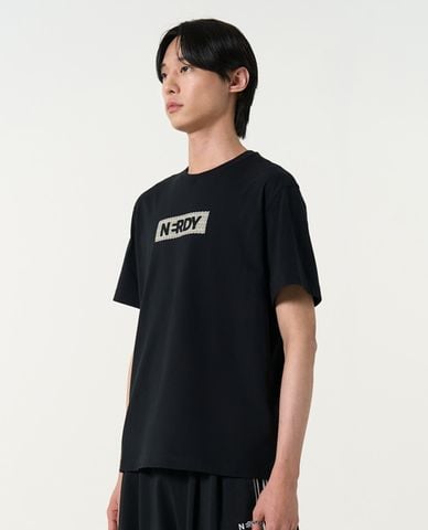 NERDY - Áo thun unisex cổ tròn tay ngắn Blenk Frame Logo 