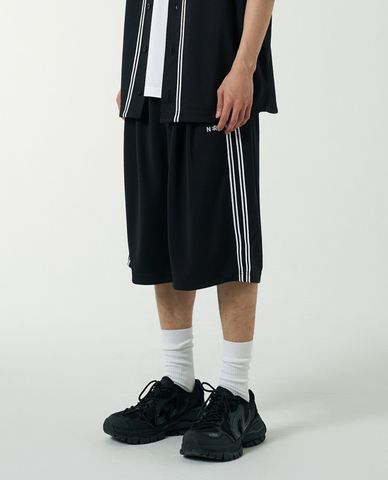  NERDY - Quần short unisex ống rộng lưng thun NY Bermuda Track 