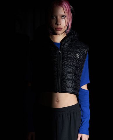  NERDY - Áo khoác chần bông nữ phối mũ Padded 