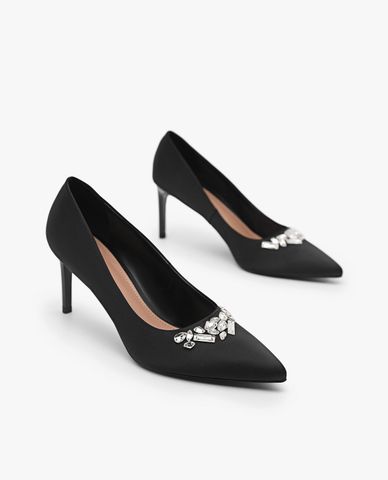  PEDRO - Giày cao gót nữ bít mũi Embellished Satin 