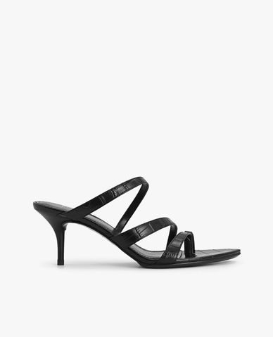  PEDRO - Giày sandals cao gót nữ quai mảnh xỏ ngón thời trang Metallic 