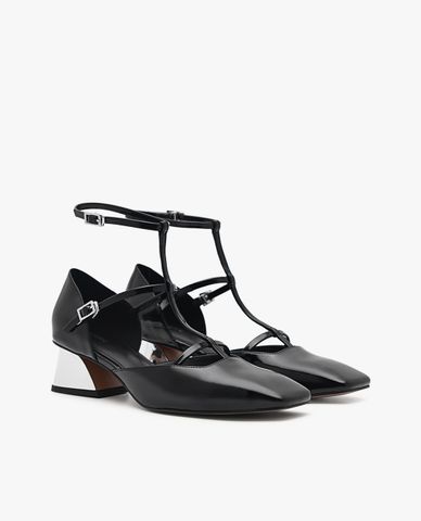  PEDRO - Giày cao gót nữ bít mũi đế trụ hiện đại 