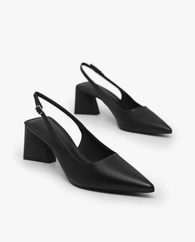  PEDRO - Giày cao gót mũi nhọn đế trụ Leather Pointed 