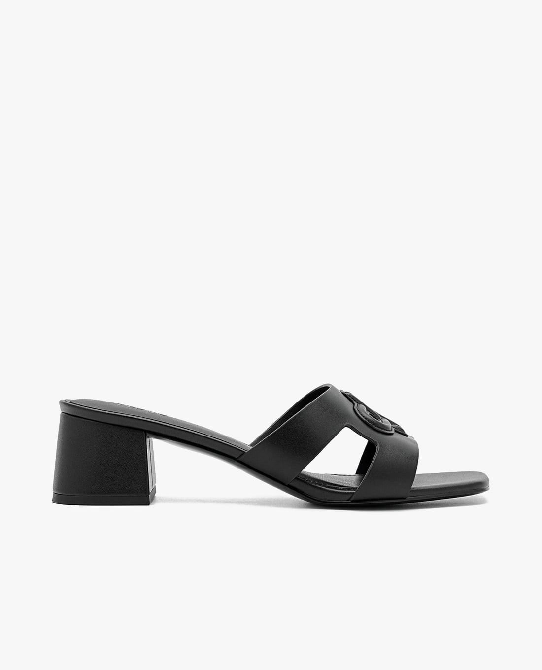 PEDRO - Giày mules cao gót nữ mũi vuông Icon Leather