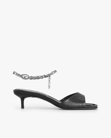  PEDRO - Giày sandals cao gót nữ quai ngang hở mũi Chain Strap 