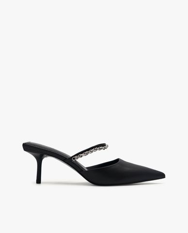  PEDRO - Giày cao gót nữ bít mũi phối quai chuỗi xích hiện đại 