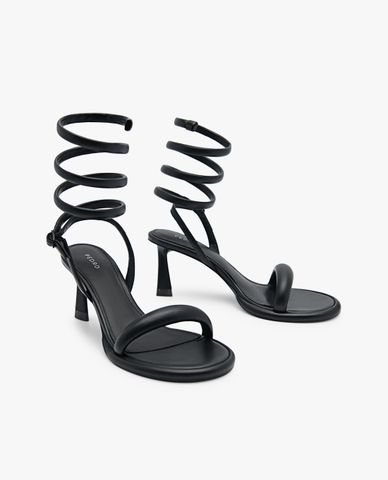  PEDRO - Giày sandals cao gót nữ quai ngang hở mũi hiện đại 