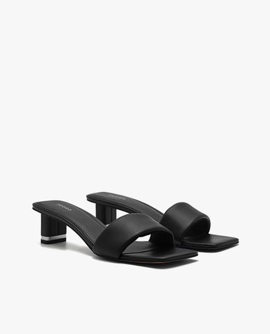  PEDRO - Giày mules cao gót nữ quai ngang mũi vuông hiện đại 