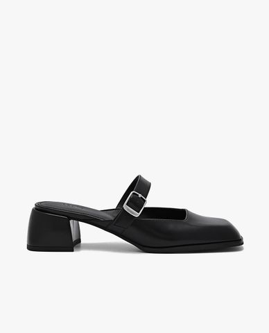  PEDRO - Giày mules cao gót nữ mũi vuông Varsha Leather 