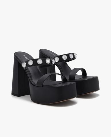  PEDRO - Giày mules cao gót quai ngang Luma Platform 