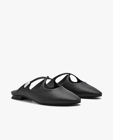  PEDRO - Giày mules nữ đế thấp mũi nhọn Crossover 