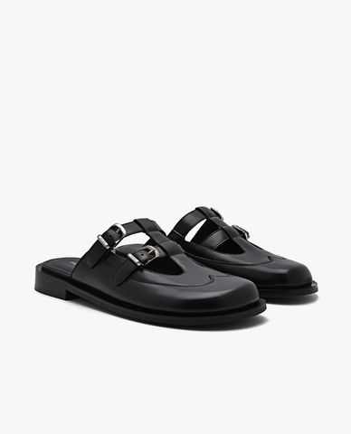  PEDRO - Giày mules nữ đế thấp mũi tròn Helix 