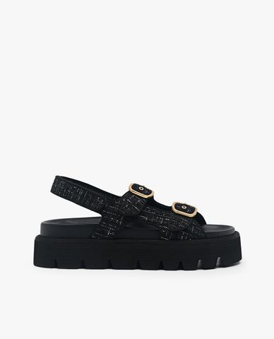  PEDRO - Giày sandals nữ đế bánh mì Tweed 