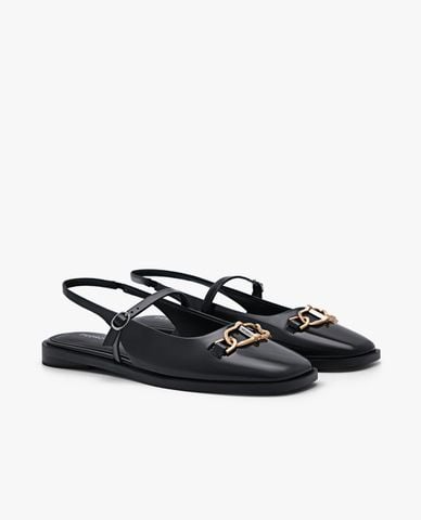  PEDRO - Giày sandals nữ đế thấp Jean Leather 