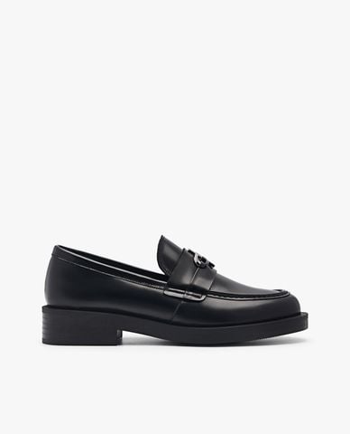  PEDRO - Giày lười nữ đế thấp mũi tròn Icon Leather Loafers 