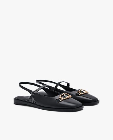  PEDRO - Giày sandals nữ đế bệt Jean Leather 
