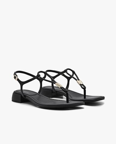  PEDRO - Giày sandals nữ đế thấp mũi vuông Slingback 