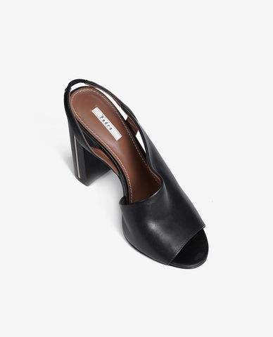  PEDRO - Giày cao gót hở mũi Black Chunky 