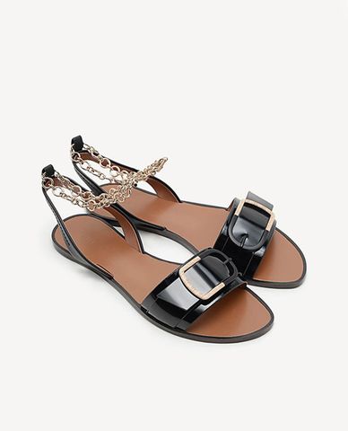  PEDRO - Giày sandals quai ngang phối dây kim loại 