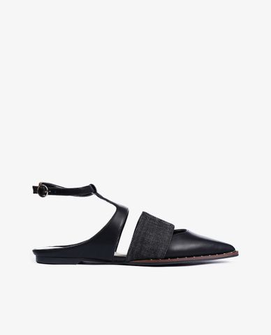  PEDRO - Giày đế bệt mũi nhọn đế bằng Light Blue 