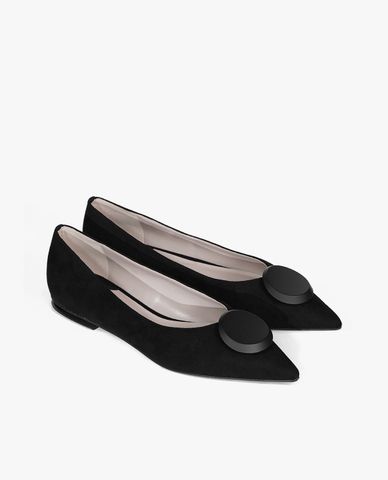  PEDRO - Giày đế bệt da lộn nữ tính Pointed Toe 