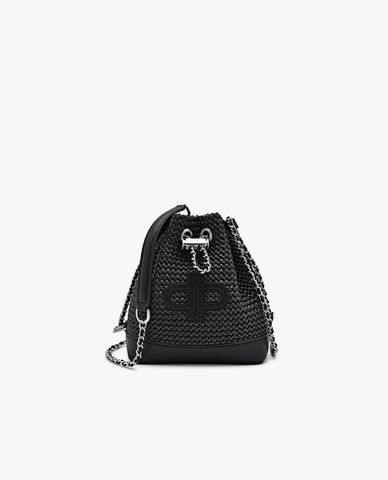  PEDRO - Túi rút dây nữ phom hình thang Icon Raffia Mini 