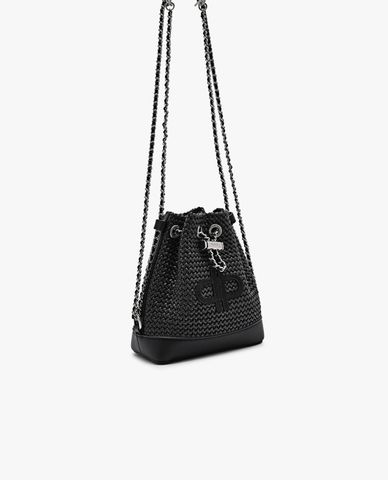  PEDRO - Túi rút dây nữ phom hình thang Icon Raffia Mini 