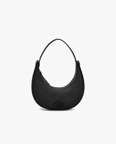  PEDRO - Túi đeo vai nữ nữ hình bán nguyệt Icon Raffia 