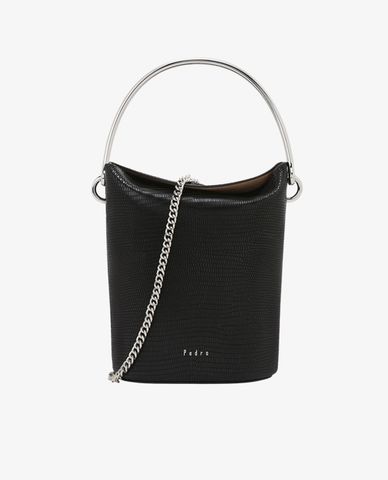  PEDRO - Túi rút dây Black Pearlised Leather 