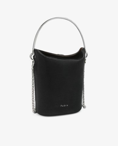  PEDRO - Túi rút dây Black Pearlised Leather 