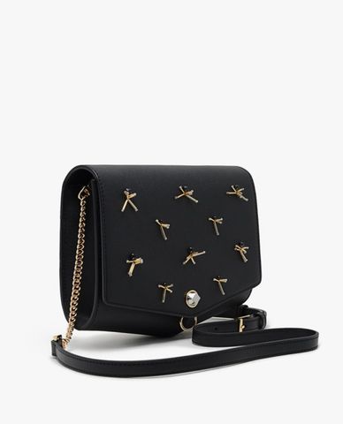  PEDRO - Túi đeo vai nữ nắp gập phối dây tua rua 