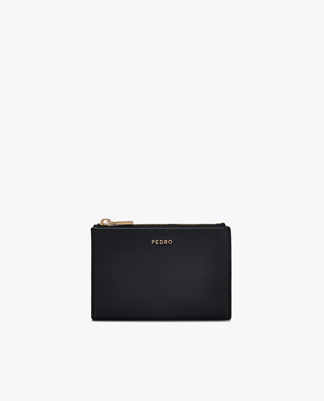 PEDRO - Ví nữ dáng ngắn phối zip Leather Bi Fold