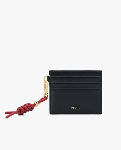  PEDRO - Ví đựng thẻ nữ phom chữ nhật Braided Knot Leather 