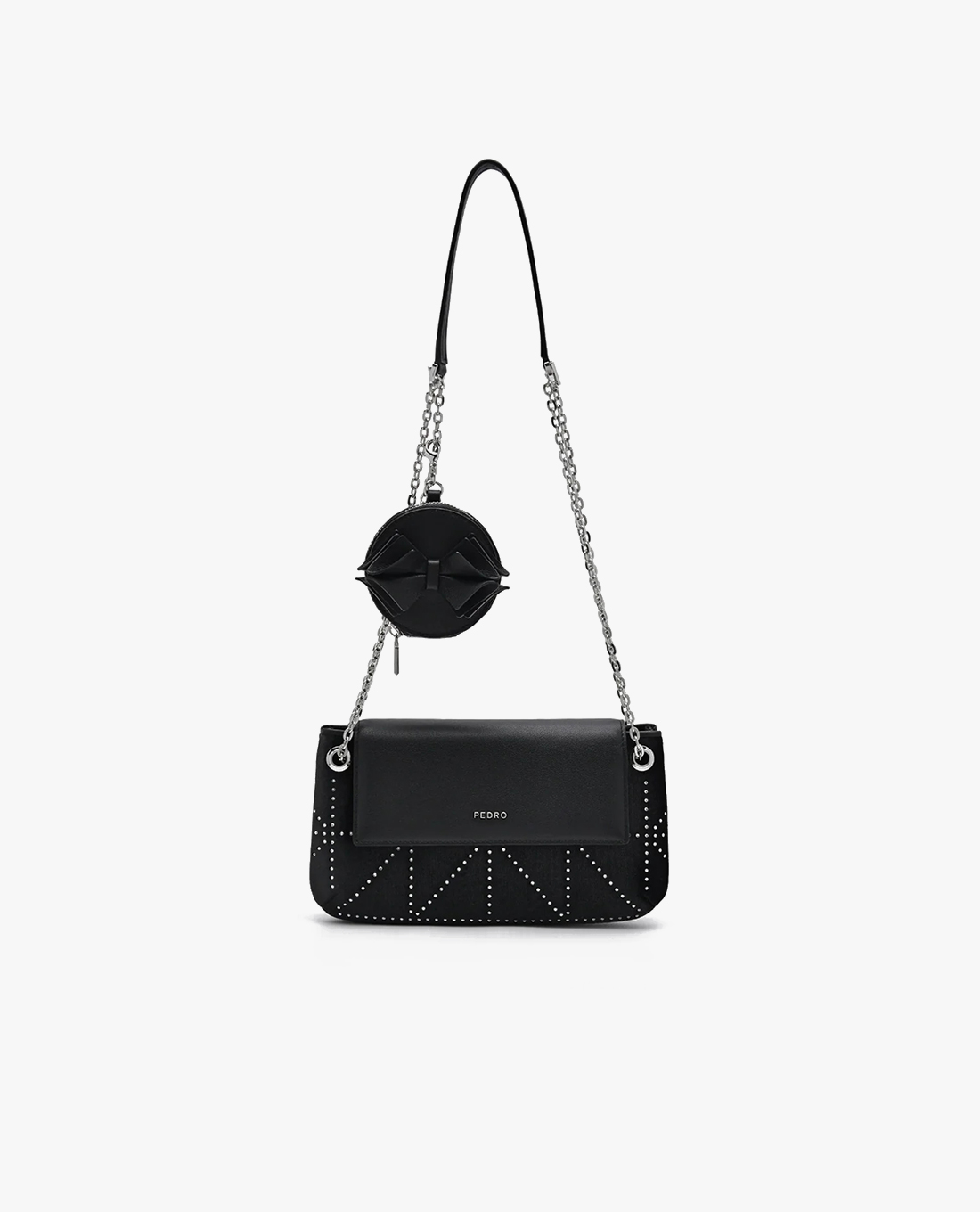 PEDRO - Túi đeo vai nữ phom chữ nhật Textured Bow Phone