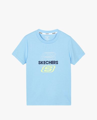 SKECHERS - Áo thun trẻ em tay ngắn năng động 