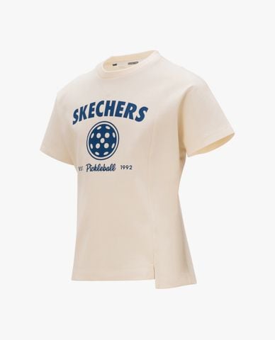  SKECHERS - Áo thun bé gái cổ tròn tay ngắn 