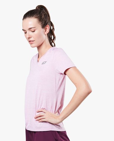  SKECHERS - Áo thun thể thao nữ tay ngắn cổ V Training 