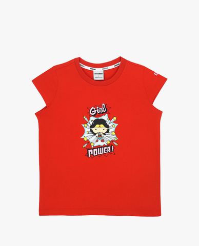  SKECHERS - Áo thun bé gái cổ tròn tay ngắn DC Collection 