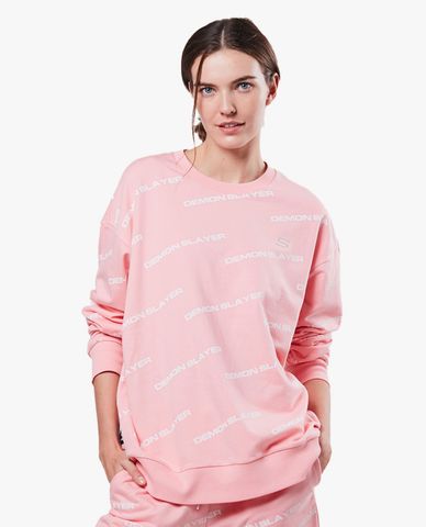  SKECHERS - Áo sweatshirt unisex phom suông Demon Slayer 