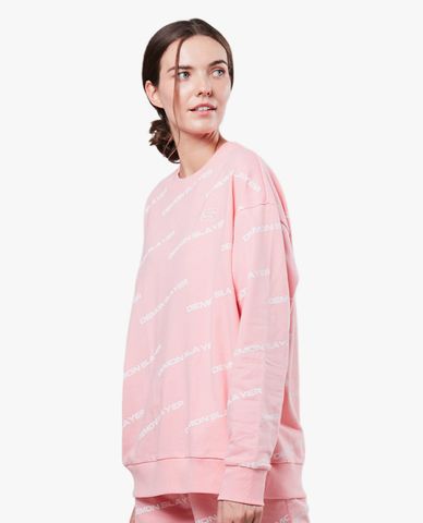  SKECHERS - Áo sweatshirt unisex phom suông Demon Slayer 