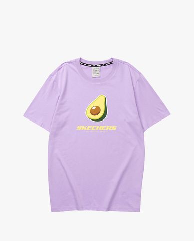  SKECHERS - Áo thun unisex tay ngắn cổ tròn in hình dễ thương 