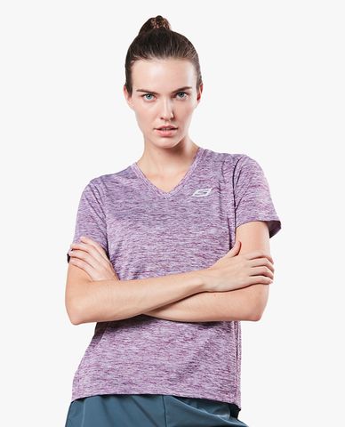  SKECHERS - Áo thun thể thao nữ tay ngắn cổ V Training 