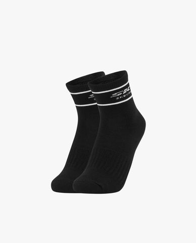  SKECHERS - Pack 2 đôi vớ bé gái cổ cao kẻ viền thời trang 