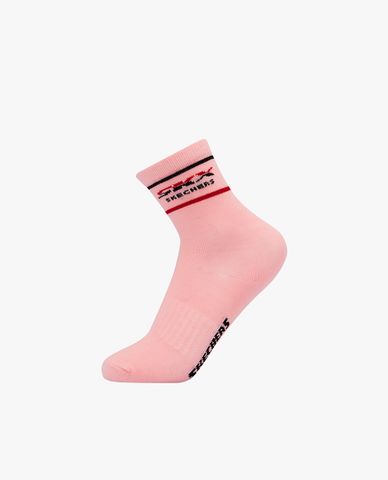  SKECHERS - Pack 2 đôi vớ bé gái cổ cao kẻ viền thời trang 